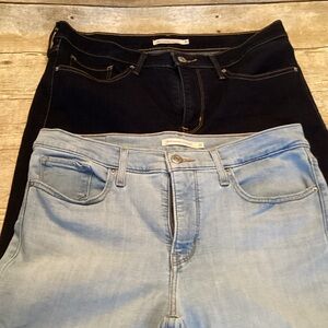 Women’s High-Rise Jeans - Light Blue and Black